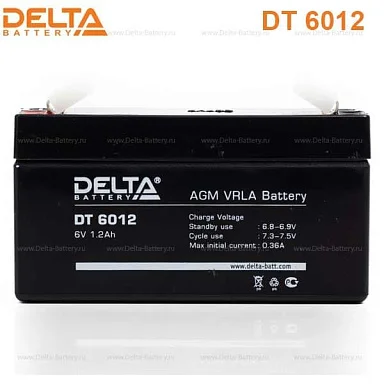 Аккумулятор Delta DT 6012 AGM (6 В / 0,3 Ач)