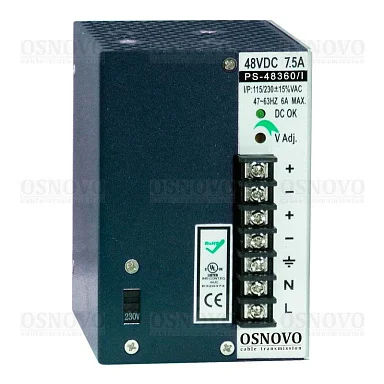 Блок питания OSNOVO PS-48360/I  48 В / 7,5А