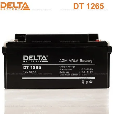 Аккумулятор Delta DT 1265 AGM (12 В / 65 Ач)