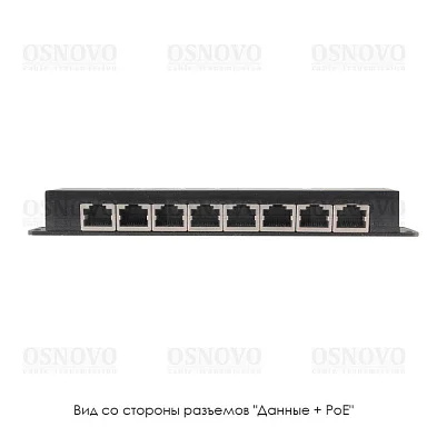 PoE Инжектор OSNOVO Midspan-8/P, 8 PoE,  до 30 Вт