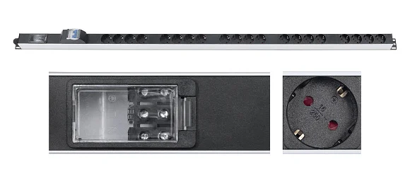 Cabeus PDU-16-20S-B-T (9548c) Вертикальный блок розеток 19" , до 16А