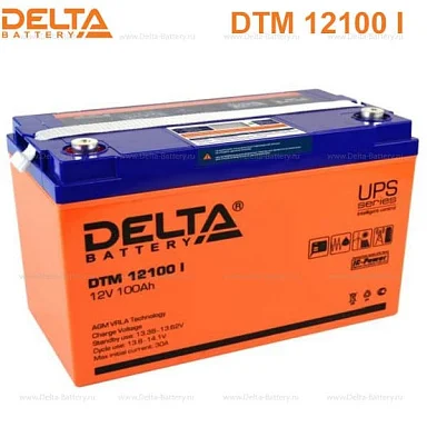 Аккумулятор Delta DTM 12100 I AGM (12 В / 100 Ач)