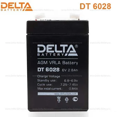 Аккумулятор Delta DT 6028 AGM (6 В / 2,8 Ач)