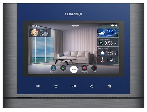 Монитор видеодомофона Commax CMV-70MX Темное серебро/XL