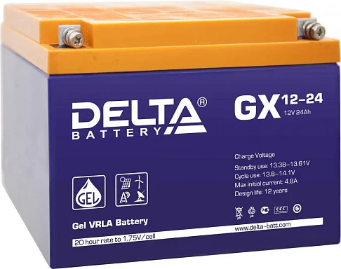 Аккумулятор Delta GX 12-24 GEL (12 В / 24 Ач)
