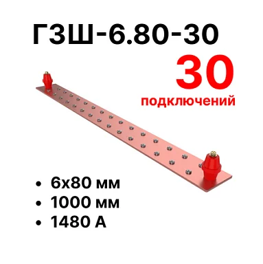 Шина заземления Cabeus CGB-ГЗШ-6.80-30 (11651c)