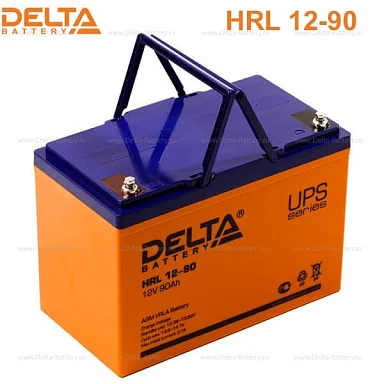 Аккумулятор Delta HRL 12-90 Х AGM (12 В / 90 Ач)