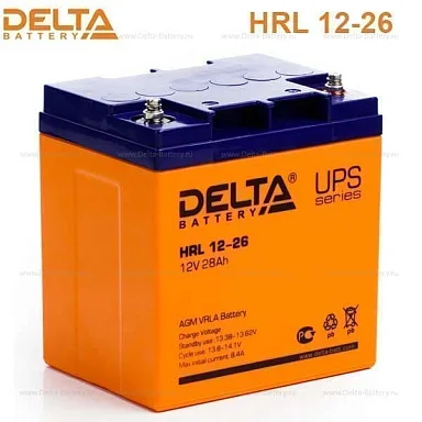 Аккумулятор Delta HRL 12-26 Х AGM (12 В / 26 Ач)