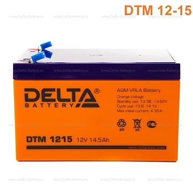 Аккумулятор Delta DTM 1215 AGM (12 В / 14,5 Ач)