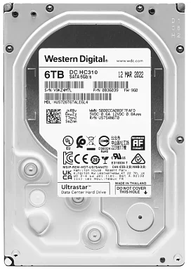 Жесткий диск HDD Western Digital HUS726T6TALE6L4,  6 ТБ, 256 МБ 7200 об/мин