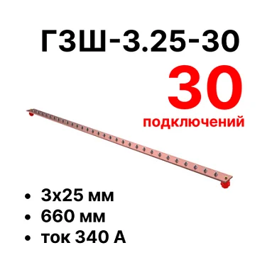 Шина заземления Cabeus CGB-ГЗШ-3.25-30 (11622c)