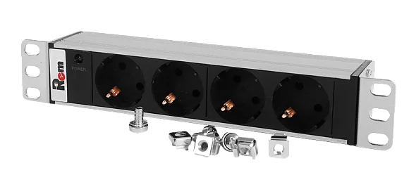 Rem R-10-4S-I-220-Z Горизонтальный блок розеток 10" , до 10А