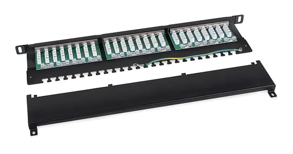 Cabeus PLHD-24-Cat.5e-SH-Dual-0,5U (9650c) Патч-панель 19"  на 24 порта