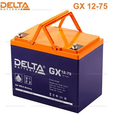 Аккумулятор Delta GX 12-75 GEL (12 В / 75 Ач)