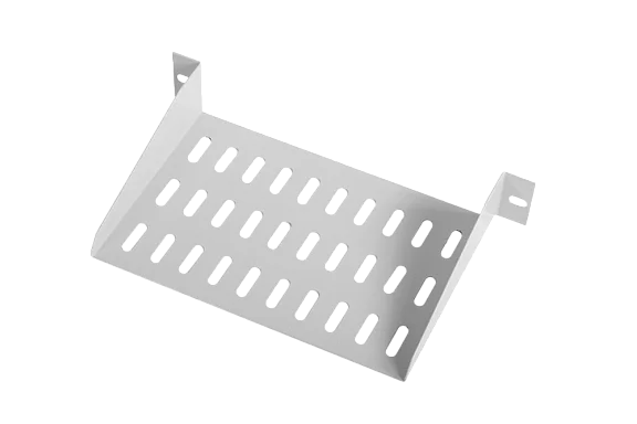 ЦМО МС-15-10 Серая перфорированная полка, 1U