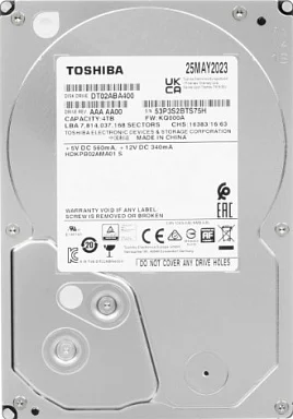 Жесткий диск HDD Toshiba DT02ABA400,  4 ТБ, 128 МБ 5400 об/мин