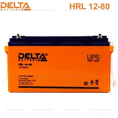 Аккумулятор Delta HRL 12-80 Х AGM (12 В / 80 Ач)