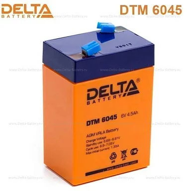 Аккумулятор Delta DTM 6045 AGM (6 В / 4,5 Ач)