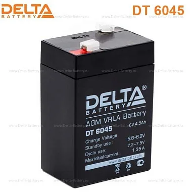Аккумулятор Delta DT 6045 AGM (6 В / 4,5 Ач)
