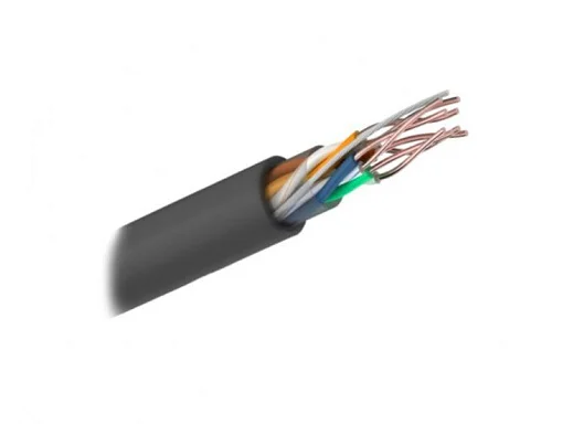 Кабель U/UTP-CAT5e 4 пары, медь (внешний), черный, (бухта 305м)