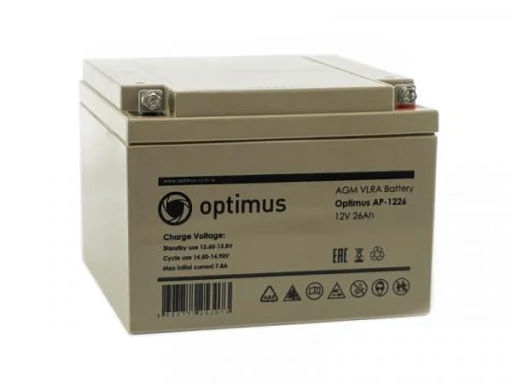 Аккумулятор Optimus AP-1226 AGM (12 В / 26 Ач)