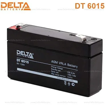 Аккумулятор Delta DT 6015 AGM (6 В / 1,5 Ач)