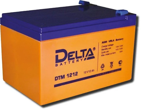 Аккумулятор Delta DTM 1212 AGM (12 В / 12 Ач)
