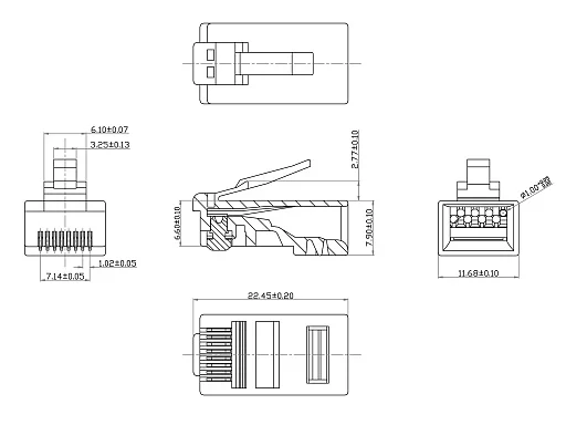 Cabeus 8P8C-C6 (7244c)