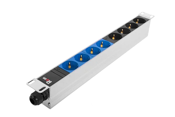 Rem R-32-8S-I-440-K Горизонтальный блок розеток 19" , до 32А