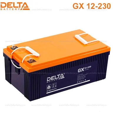 Аккумулятор Delta GX 12-230 GEL (12 В / 230 Ач)