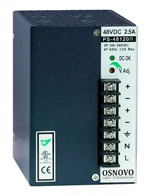 Блок питания OSNOVO PS-48120/I  48 В / 2,5А