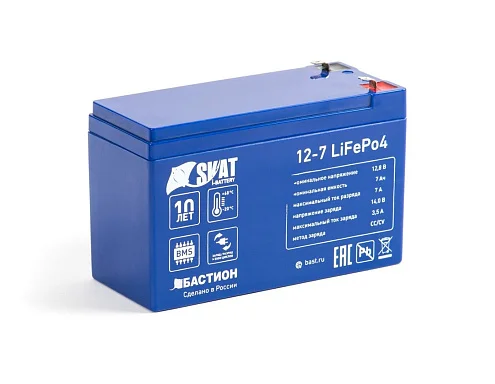 Аккумулятор Бастион Skat i-Battery 12-7 LiFePo4 Li-ion (12,8 В / 7 Ач)