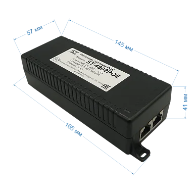 PoE Инжектор Space Technology ST-4802POE, 1 PoE,  до 60 Вт