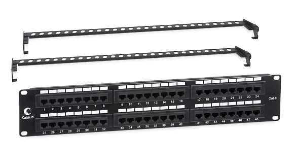 Cabeus PL-48-Cat.6-Dual (7447c) Патч-панель 19"  на 48 портов