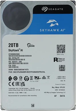 Жесткий диск HDD SEAGATE ST20000VE002,  20 ТБ, 256 МБ 7200 об/мин