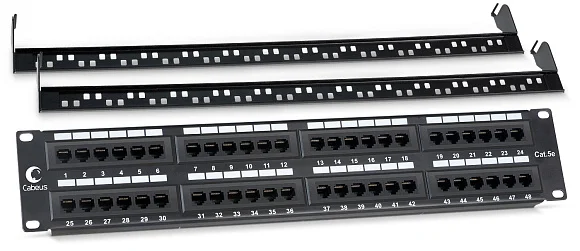 Cabeus PL-48-Cat.5e-Dual (7001c) Патч-панель 19"  на 48 портов