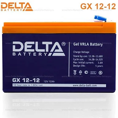 Аккумулятор Delta GX 12-12 GEL (12 В / 12 Ач)