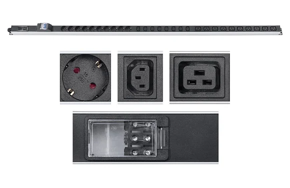 Cabeus PDU-32-10S-10C19-8C13-B-T (9547c) Вертикальный блок розеток 19" , до 32А