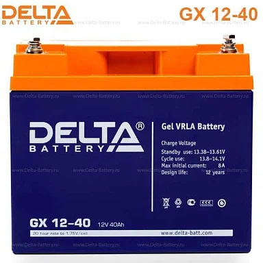 Аккумулятор Delta GX 12-40 GEL (12 В / 40 Ач)