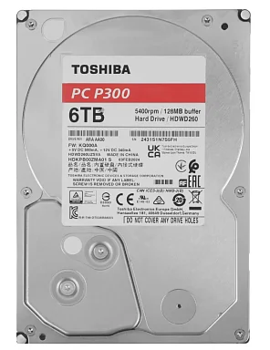 Жесткий диск HDD Toshiba HDWD260UZSVA,  6 ТБ, 128 МБ 5400 об/мин