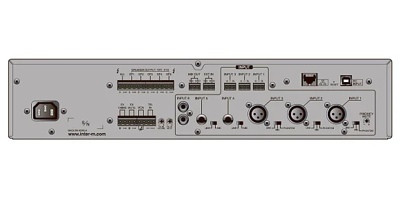 Inter-M PMU-480N Трансляционный усилитель 480 Вт, на 5 зон