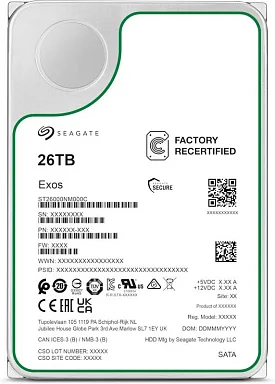 Жесткий диск HDD SEAGATE ST26000NM000C-FR,  26 ТБ, 512 МБ 7200 об/мин