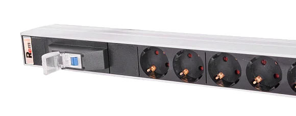 Rem R-16-20S-A-1420-K Вертикальный блок розеток 19" , до 16А