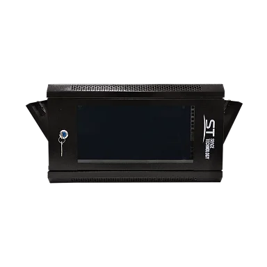 Space Technology ST-NC6U01 (ЧЕРНЫЙ) С ПОЛКОЙ, (версия 2) Настенный 6U телекоммуникационный шкаф 19"