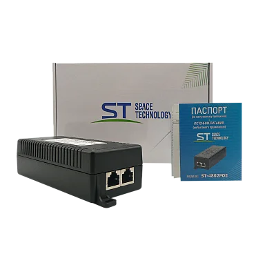 PoE Инжектор Space Technology ST-4802POE, 1 PoE,  до 60 Вт