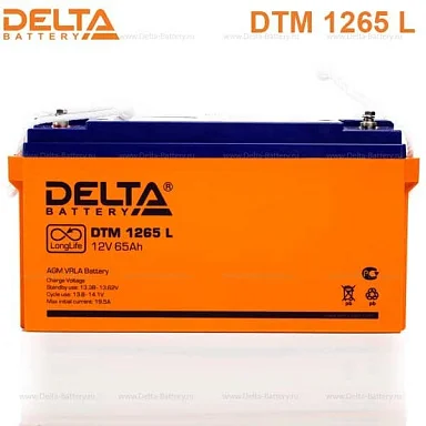 Аккумулятор Delta DTM 1265 L AGM (12 В / 65 Ач)