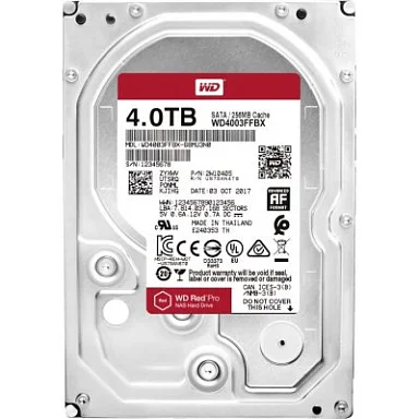 Жесткий диск HDD Western Digital WD4003FFBX,  4 ТБ, 256 МБ 7200 об/мин