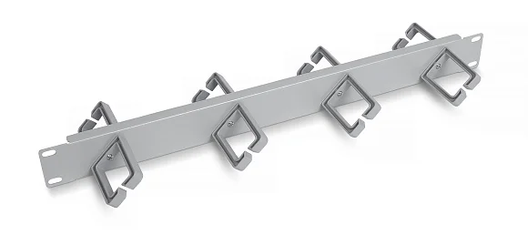 Cabeus JB08-1U-45-GY (10631c) Горизонтальный 1U кабельный органайзер 19" Серый