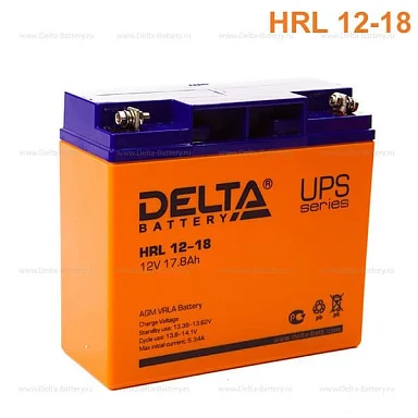 Аккумулятор Delta HRL 12-18 Х AGM (12 В / 18 Ач)