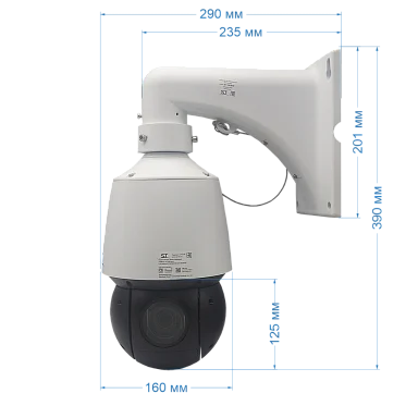 Space Technology ST-VA3640 PRO STARLIGHT (5-100mm) - IP Видеокамера  3 Мп, объектив 5-100 мм